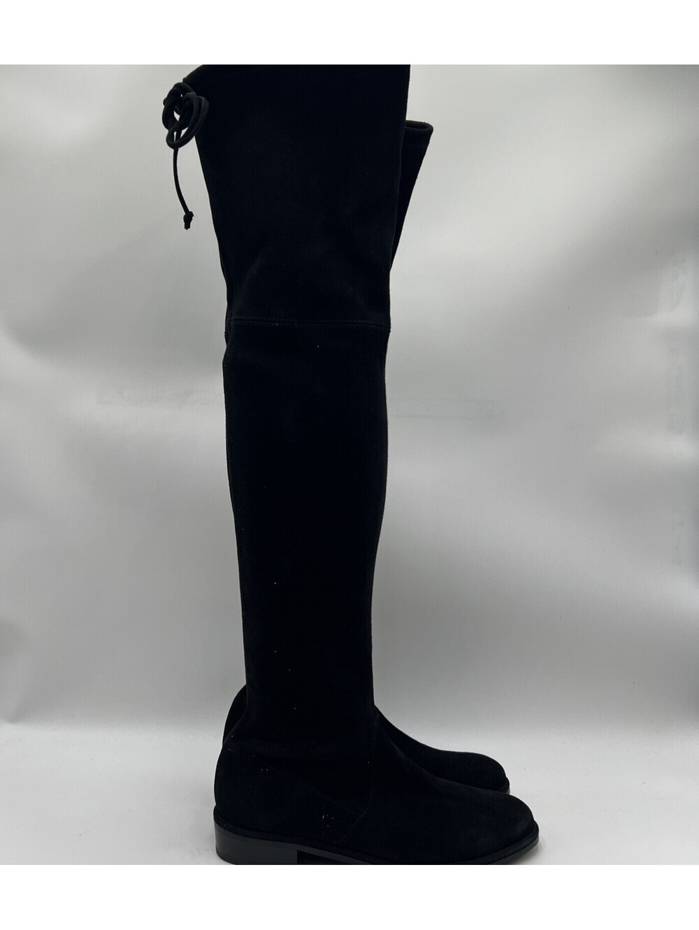 Stuart Weitzman Lowland Black Over the Knee Stretch Thigh Suede Boots Size 6.5M